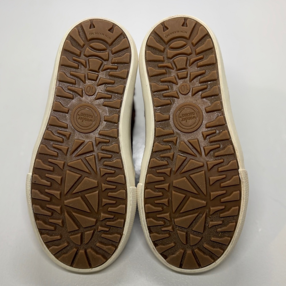 Wonder Nation Toddler Boys Brown High Top Sneakers Shoes Size 10 Casual Hook Loo - Picture 6 of 7
